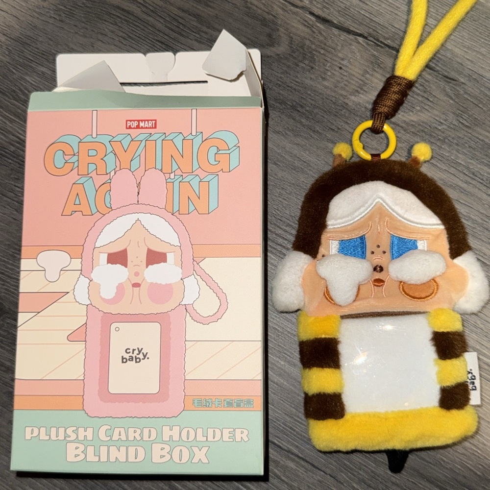 Pop Mart Crying Baby Plush Card Holder confirmed “I’ll bring you a flower”